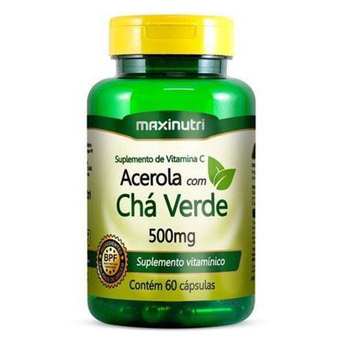 Acerola + Chá Verde 60 Cápsulas 500mg Maxinutri