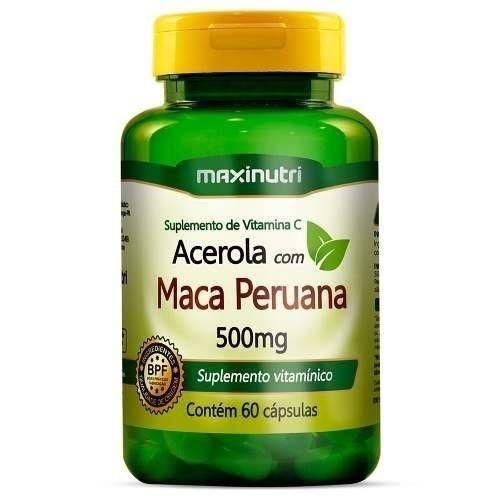 Acerola com Maca Peruana 500mg 60caps Maxinutri
