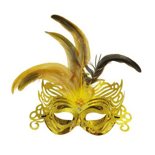 Acessório Carnaval Festa Fantasia Mascara Primor Ouro