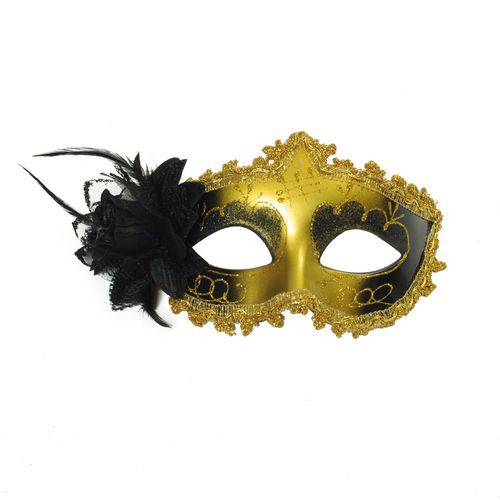 Acessório Carnaval Festa Fantasia Mascara Requinte Ouro