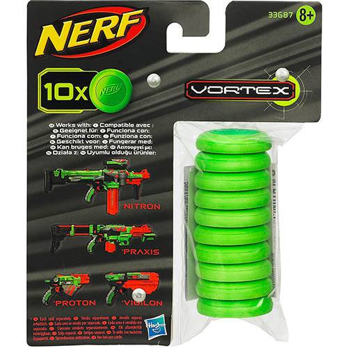 Acessório Nerf Vortex - Refil com 10 Unidades - Hasbro