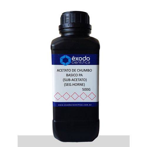 Acetato de Chumbo Basico Pa (sub-acetato) (seg.horne) 500g Exodo Cientifica