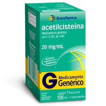 Acetilcisteína 20mg/ml Xarope 150ml Eurofarma Genérico