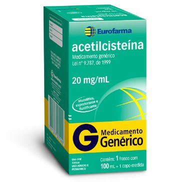 Acetilcisteina Eurofarma 20mg ACETILCISTEINA 20MG 100ML(G)EUROFARMA