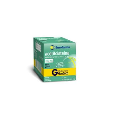 Acetilcisteina Eurofarma 600mg 16 Envelopes