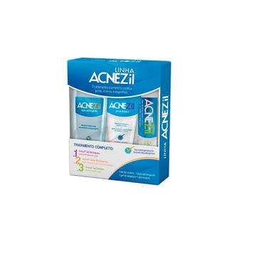 Acnezil Tratamento Completo Gel de Limpeza + Loção Adstringente + Gel Secativo