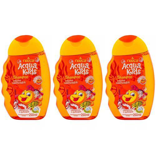 Acqua Kids Cabelos Cacheados Shampoo 250ml (kit C/03)