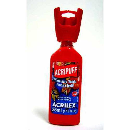 Acripuff-Tinta para Expansão a Calor 35ml Acrilex Vermelho Fogo 507