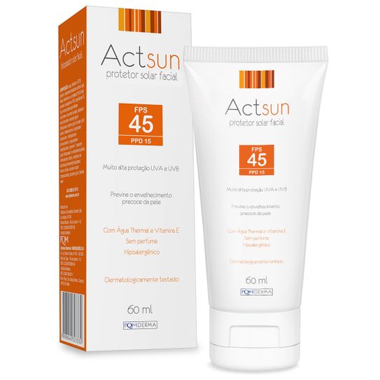 Actsun Protetor Solar Facial Fps45 60ml
