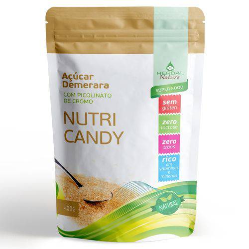 Açúcar Demerara C/ Picolinato de Cromo Nutri Candy - Herbal Nature - 400grs