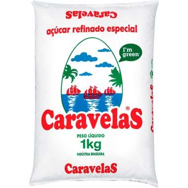 Açúcar Refinado Caravelas 1kg Cj. C/ 5 Un.