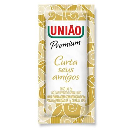 Açúcar Refinado Premium em Sachê 5gr com 100 Unidades União União