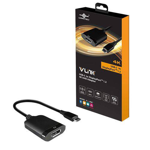 Adaptador Ativo Vantec CB-CU300DP12 USB-C para Displayport 1.2