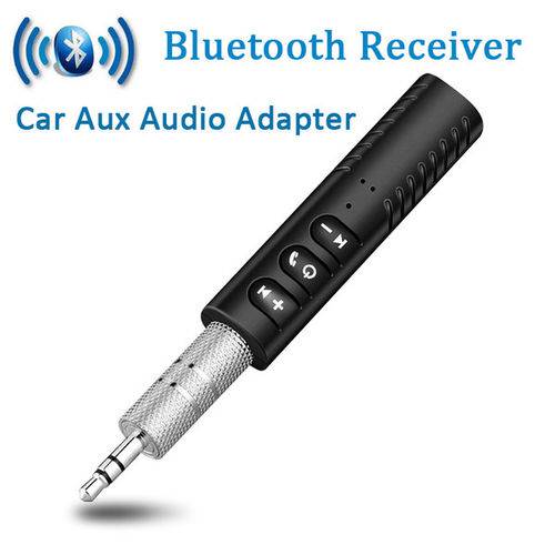 Adaptador de Audio Receptor de Audio Aux Carro Bluetooth Mini Sem Fio Hands-free Kit de Musica do Carro para Casa Sistema Estereo do Carro com Fio Fones de Ouvido