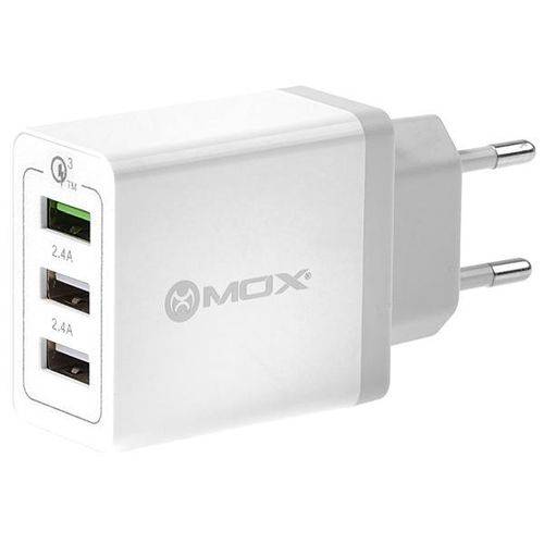 Adaptador de Tomada para USB Mox Mo-f15 de 3 Saídas - Branco