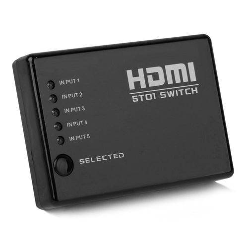 Adaptador Hdmi Hub Switch 5 Entradas 1 Saida - Xt-3003