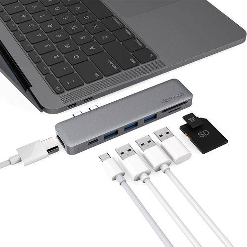 Adaptador Hub Macbook Pro USB Tipo C Hdmi 4k Thunderbolt 3 Dodocool
