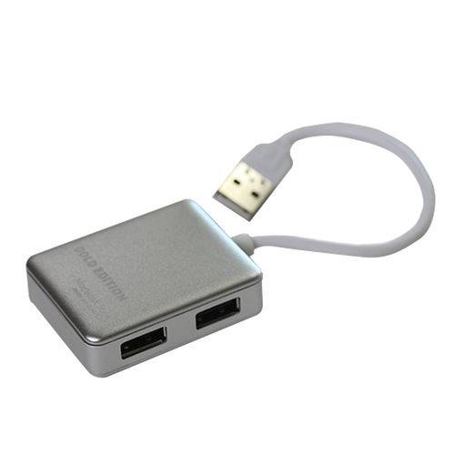 Adaptador Hub USB Gold Edition Ge-20h 4 Portas-silver