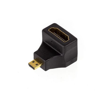 Adaptador Micro HDMI Macho para HDMI Fêmea 90° Graus