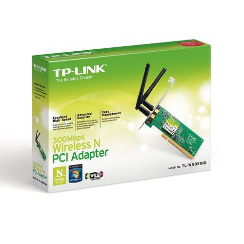 Adaptador Pci Wireless N 300mbps Tl-wn851nd Tp-link