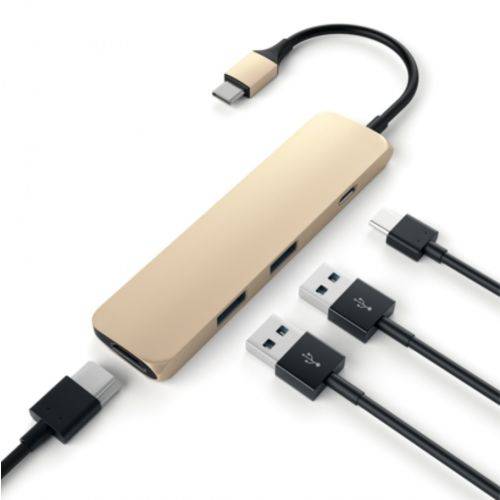Adaptador Satechi St-cmag Multi USB-c Dourado