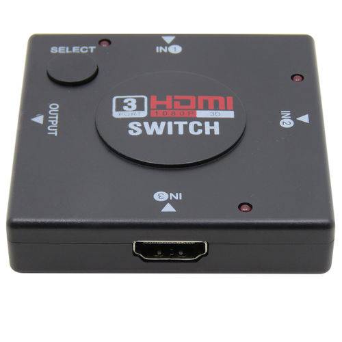 Adaptador Switch 3x1 Divisor 3 Portas Hdmi Tv Not Ps3 Xbox