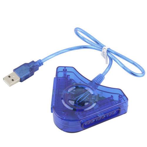Adaptador USB Duplo para Controles Ps2 e Ps1 Ligue no Pc