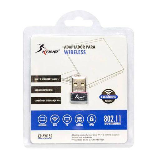 Adaptador Wireless Usb 2.0 150 Mps Velocidade 2,4Ghz Knup