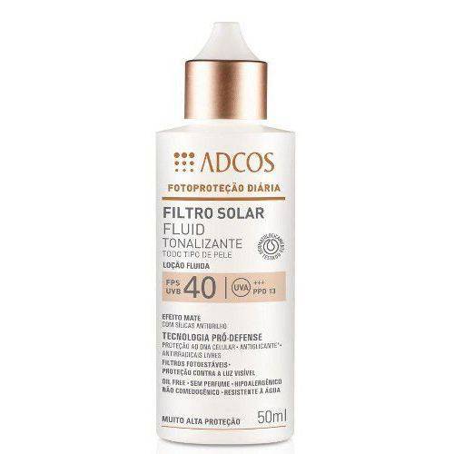 Adcos Filtro Solar Fps40 Fluid Tonalizante Ivory 50ml