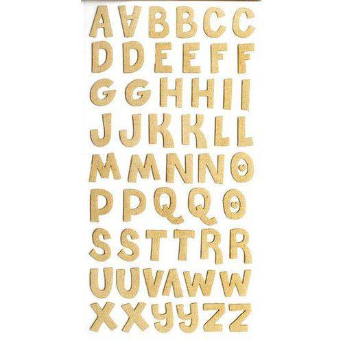 Adesivo Alfabeto Canvas Bege Toke e Crie - 15279 - AD1481