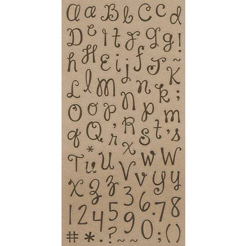 Adesivo Alfabeto Dourado Escrito à Mão Minúsculo Ad1809 - Toke e Crie
