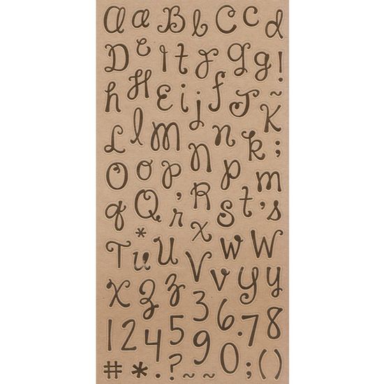 Adesivo Alfabeto Dourado Escrito à Mão Minúsculo Ad1809 - Toke e Crie