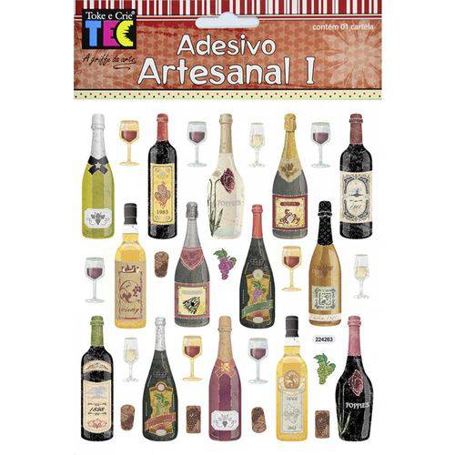 Adesivo Artesanal I - AD1857 - Vinhos - Toke e Crie