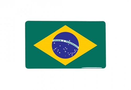 Adesivo Bandeira Resinada Brasil (6x4) 2106