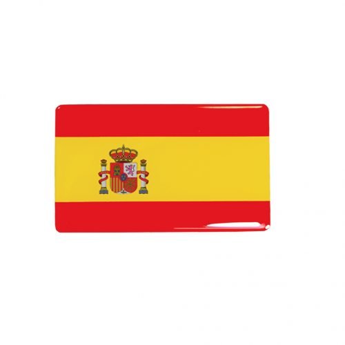 Adesivo Bandeira Resinada Espanha (6x4) 2122