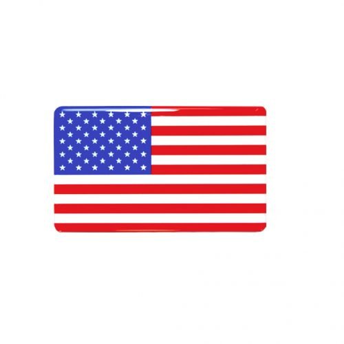Adesivo Bandeira Resinada Estados Unidos (6x4) 2116