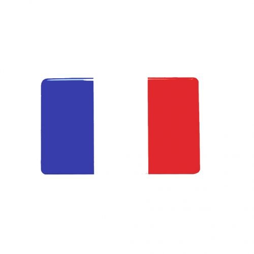 Adesivo Bandeira Resinada França (6x4) 2128