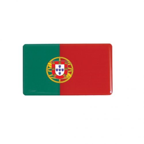 Adesivo Bandeira Resinada Portugal (6x4) 2123