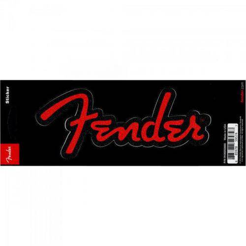 Adesivo Brilhante Logo Vermelha Fender