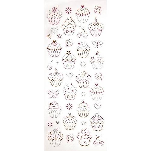 Adesivo Brilho de Glitter Cupcakes Ad1477 - Toke e Crie