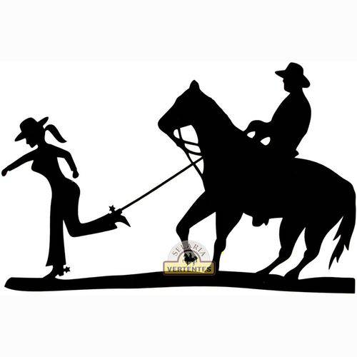 Adesivo Cowboy Laçando Cowgirl Sv2005