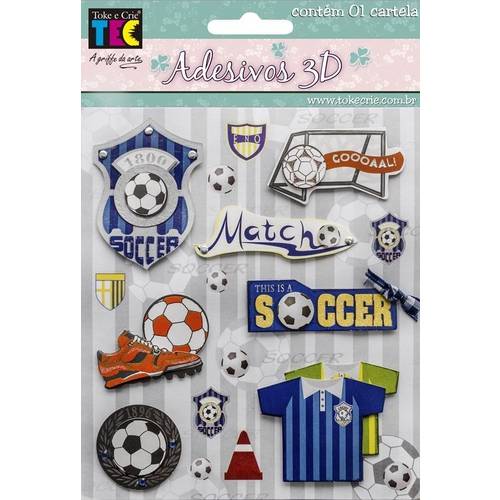 Adesivo 3d Futebol Ad1585 - Toke e Crie