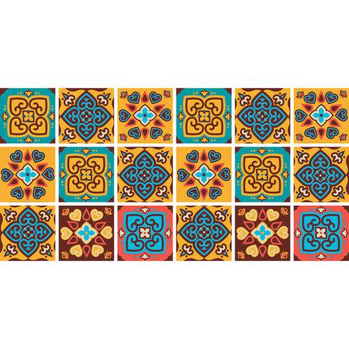 Adesivo de Azulejo Nacional - Giesta 1504 - Kit com 18 Peças Cozinha Colorido