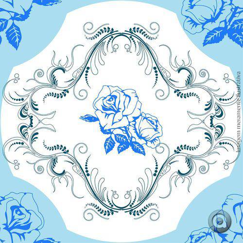 Adesivo de Azulejo Português Rosas 15x15
