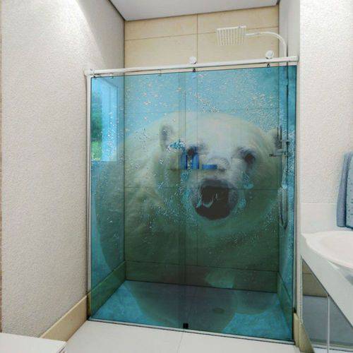 Adesivo de Box Urso Polar de Frente