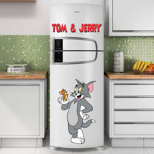 Adesivo de Geladeira Desenho Tom e Jerry