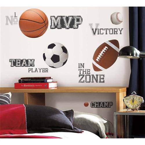 Adesivo de Parede All Star Sports Sayings Wall Decals Roommates