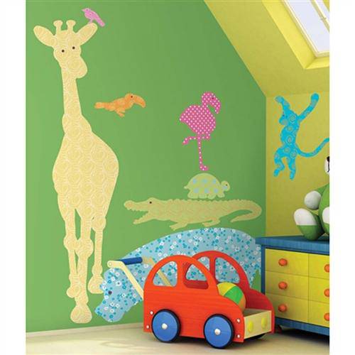 Adesivo de Parede Animal Silhouettes (Colors) Peel Stick Giant Wall Decals Roommates
