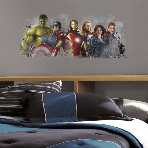 Adesivo de Parede Avengers Age Of Ultron Distressed Peel And Stick Giant Wall Grafix Roommates