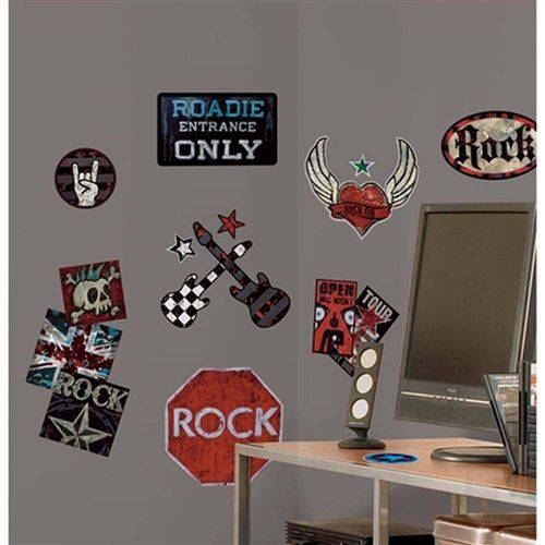 Adesivo de Parede Boys Rock-n-Roll Peel & Stick Wall Decals RoomMates